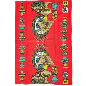 Set of 2 Parisian Prints kitchen tea Towels tomato red collection of lamps new